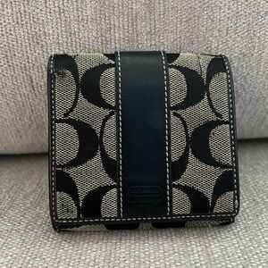 Coach Black and Beige Wallet